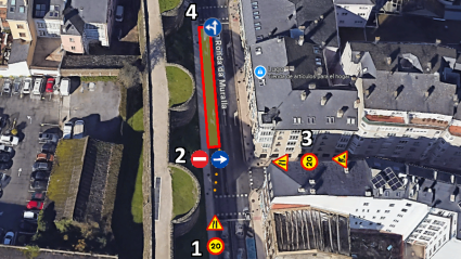 El tramo afectado se encuentra entre las calles Nicomedes Pastor Díaz y Castelao