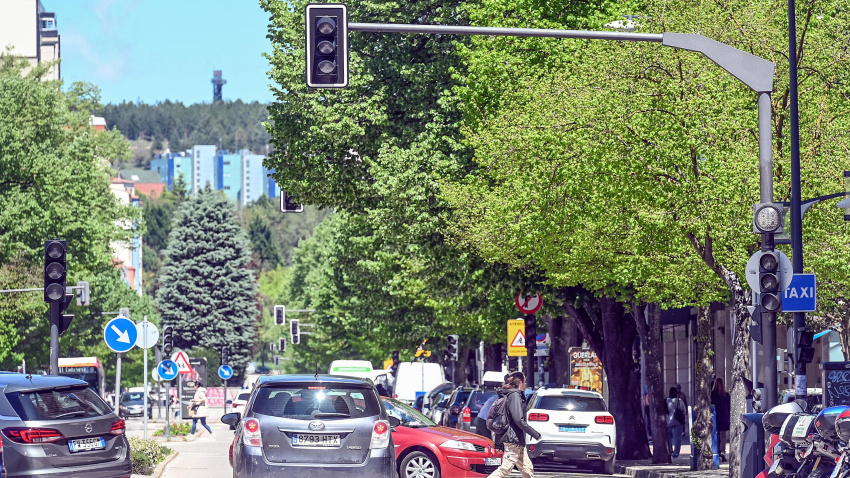 Semáforos apagados en Burgos