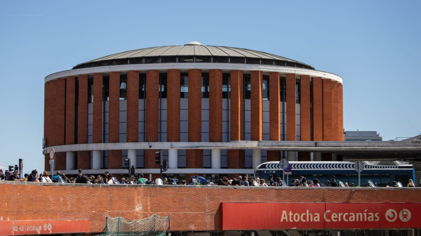 Imagen exterior de la estación de Atocha (Madrid)