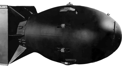 Bomba atómica de plutonio como la lanzada en Nagasaki en 1945