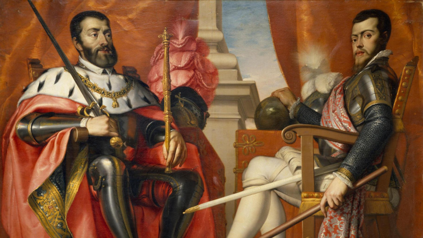 Retrato de Carlos V y Felipe II