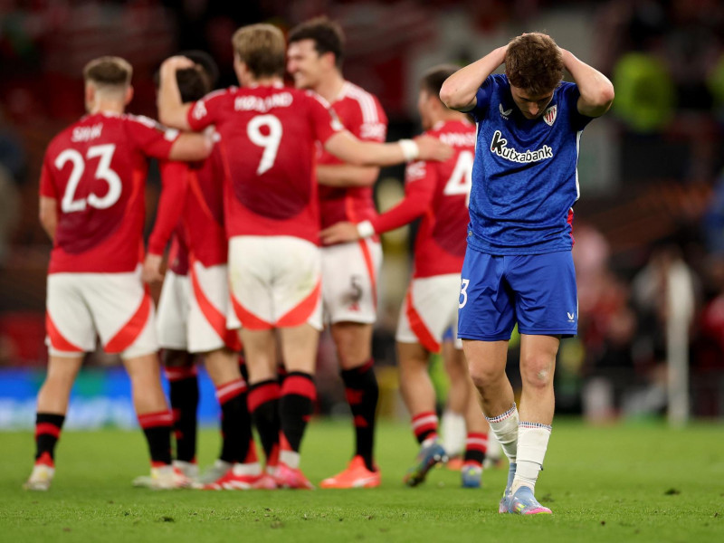 El Manchester United celebra la victoria ante el Athletic