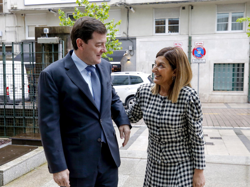 La presidenta de Cantabria, María José Sáenz de Buruaga, preside el acto conmemorativo del Día de Europa junto al presidente de la Junta de Castilla y León, Alfonso Fernández Mañueco.9 MAY 24