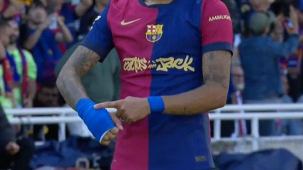 Celebración Raphinha en el Clásico Barcelona-Real Madrid