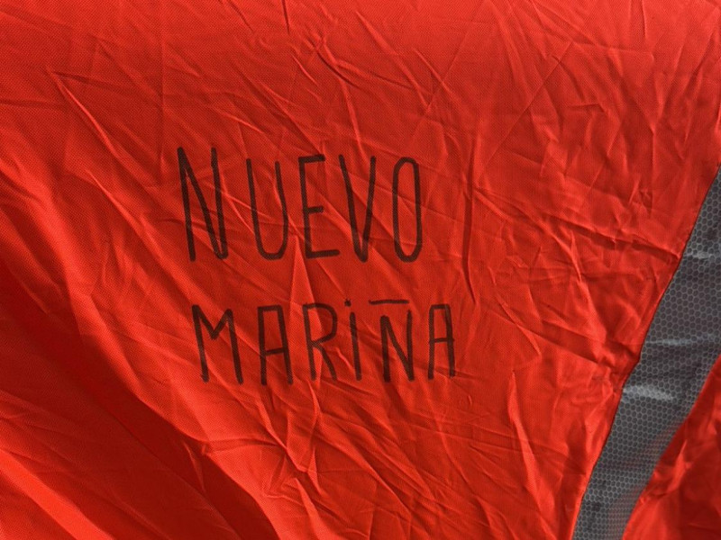Detalle de la balsa salvavidas del Nuevo Mariña