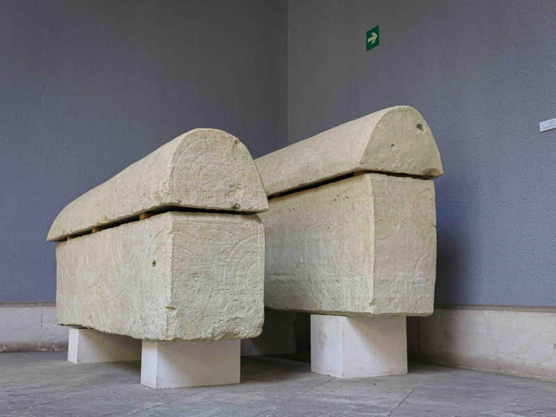Los sarcófagos hallados junto a la ermita de Montes Claros, en Ubierna (Burgos)
