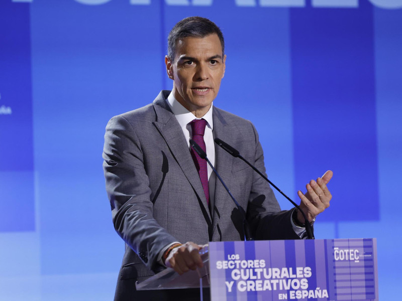 El presidente del Gobierno, Pedro Sánchez interviene en la clausura de la presentación del informe de la Fundación COTEC