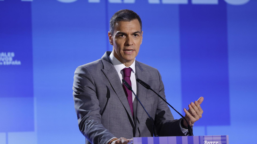 El presidente del Gobierno, Pedro Sánchez interviene en la clausura de la presentación del informe de la Fundación COTEC