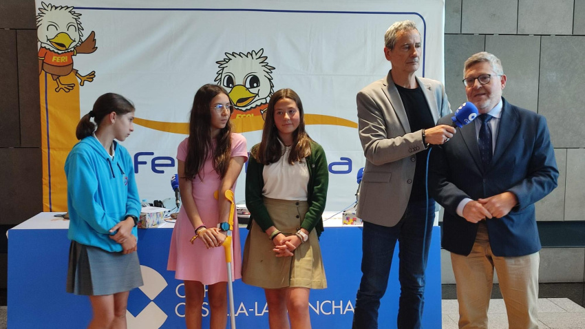 Nacho Redondo ha acudido a la final tras superar su reto de pedalear desde Guadalajara a Benetússer (Valencia)