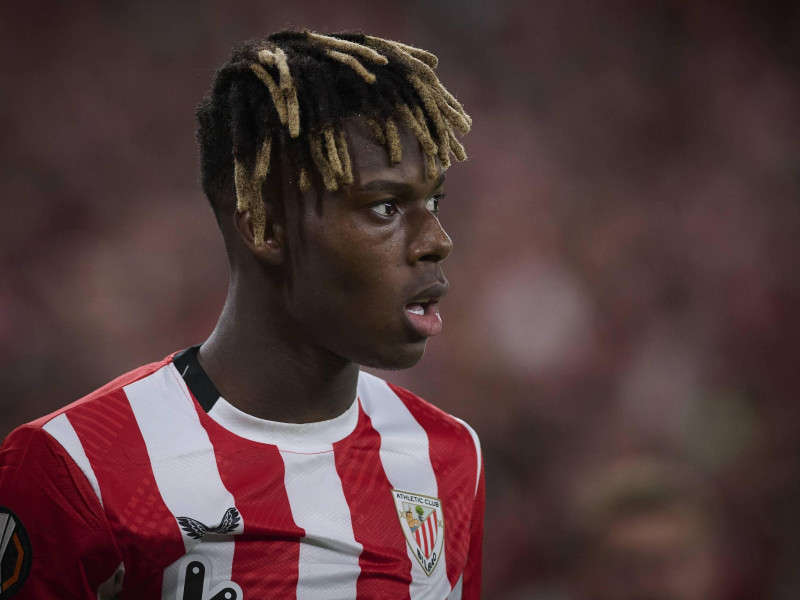 Nico Williams, durante un partido del Athletic esta temporada