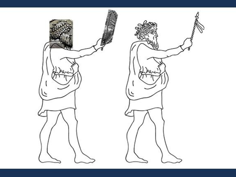 Reconstrucción idealizada de la estatua de Juba I de Numidia que pudo haber coronado el monumento de Gades (dibujo de Izzy Armstrong incluido en el artículo)