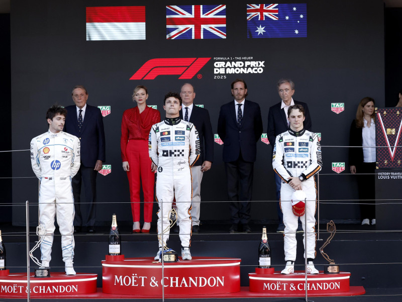 Norris, Piastro y Verstappen, en el podium del GP de Mónaco