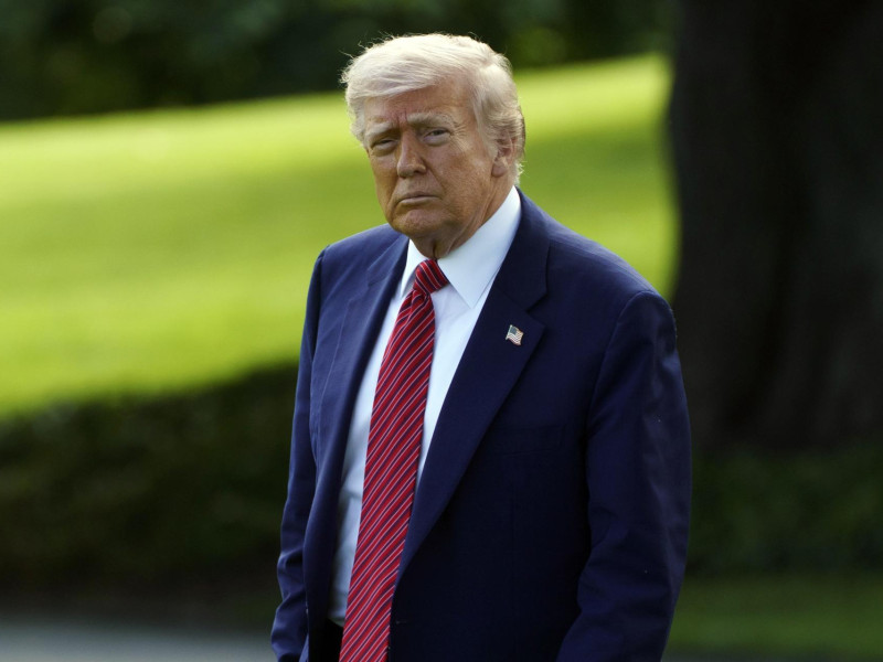 El presidente de Estados Unidos, Donald Trump, parte a bordo del Marine One desde el jardín sur de la Casa Blanca, Washington, D.C.
