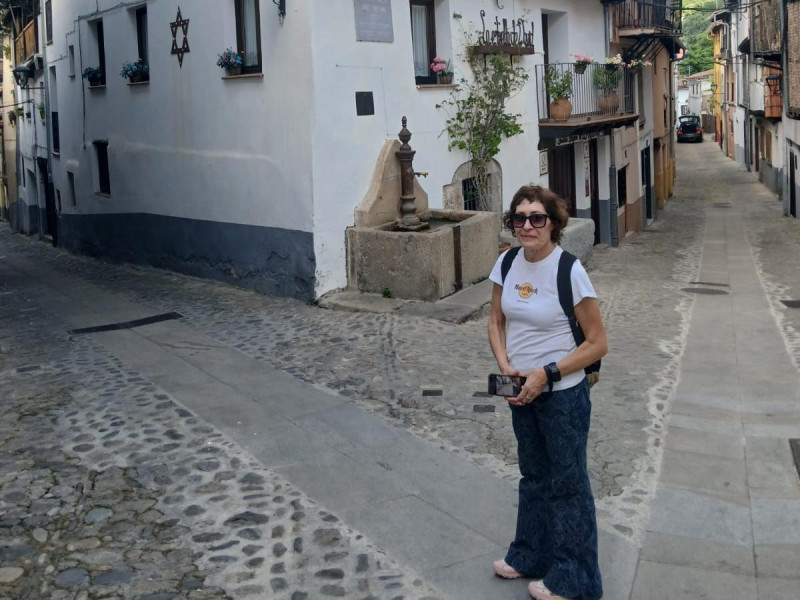 Editora de Argentina visitando Extremadura