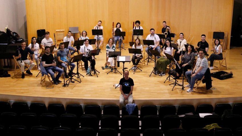 O primeiro ensaio do Arundo Donax Ensemble tivo lugar no auditorio do Conservatorio Xoán Montes de Lugo