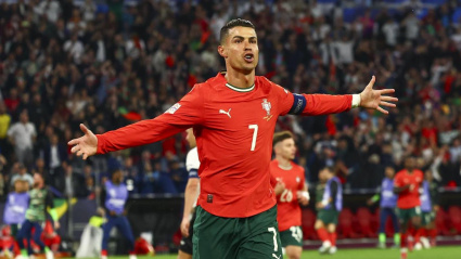 Cristiano Ronaldo celebra el 1-2 de Portugal contra Alemania