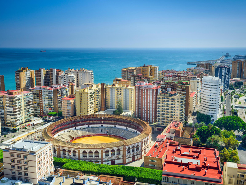 Vista panorámica de la ciudad de Málaga