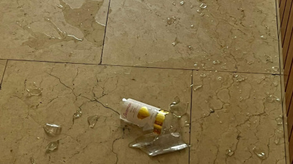 Cristales de botella rota