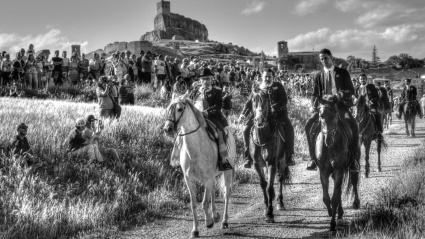 Caballada de Atienza en ByN