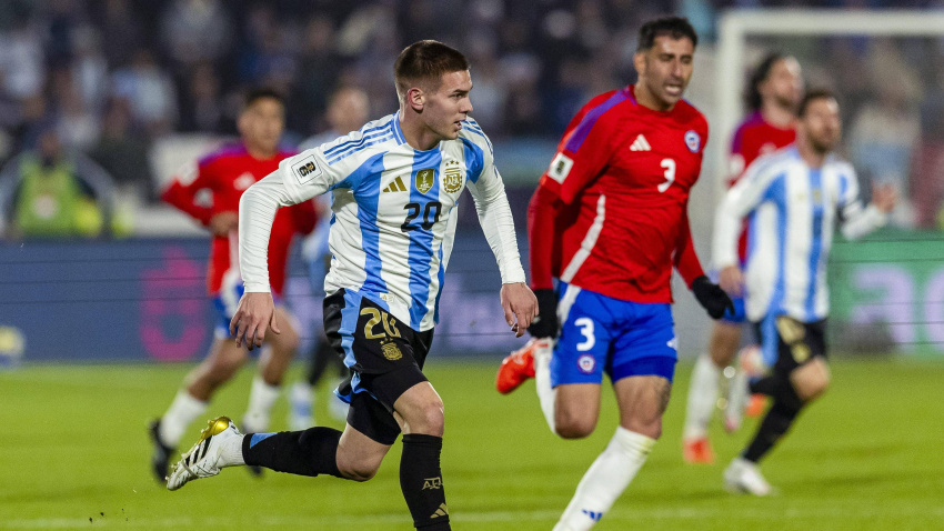 Franco Mastantuono debutó con Argentina en la madrugada de este viernes