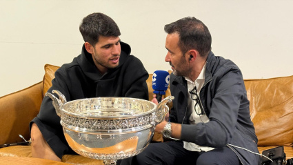 Carlos Alcaraz con Juanma Castaño