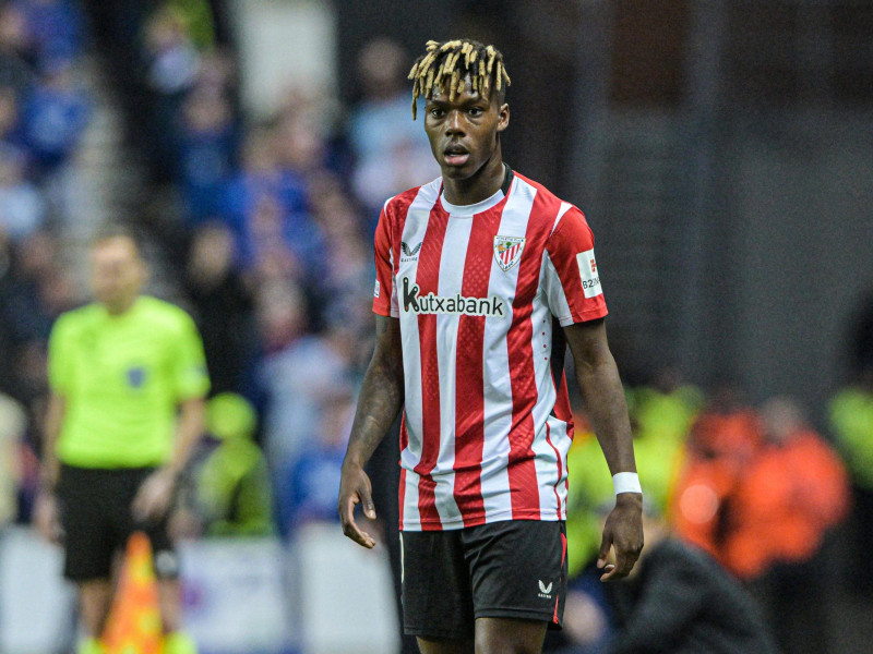 Nico Williams, en un partido con el Athletic