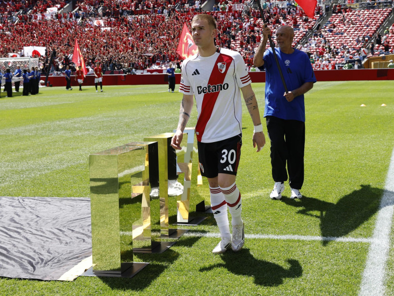 Franco Mastantuono en su debut en el Mundial de Clubes