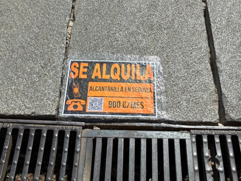 Protesta de Cáritas en Segovia por el precio de la vivienda
