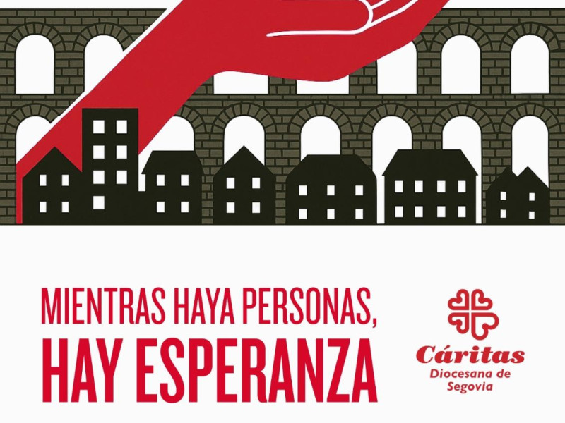 Protesta de Cáritas en Segovia por el precio de la vivienda
