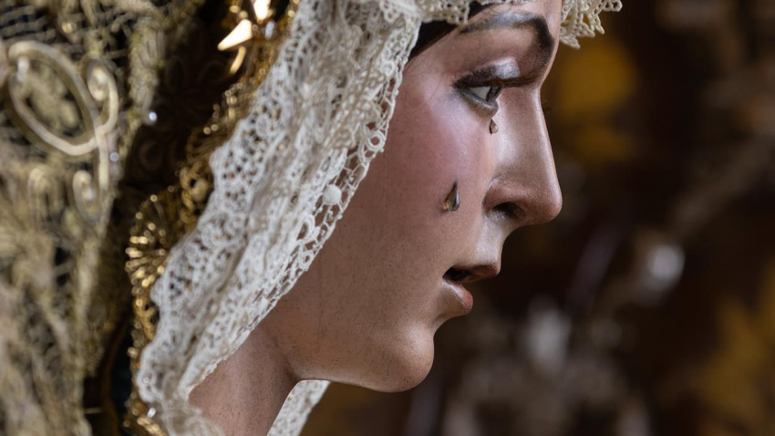 La imagen de la Virgen de la Esperanza Macarena tras su restauración
