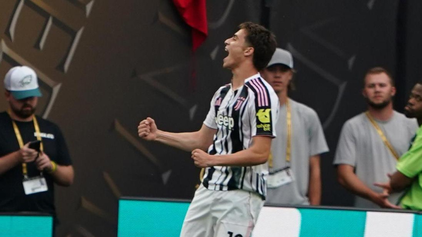 Los jugadores de la Juventus celebran un gol contra el Wydad
