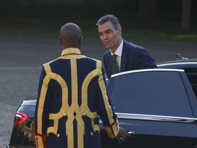 El presidente del Gobierno de España, Pedro Sánchez, a su llegada a la Cumbre de la OTAN