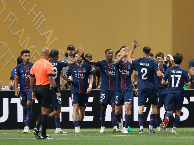 Los jugadores del PSG celebran el 3-0 contra el Inter Miami