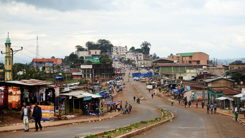 La ciudad de Bonga, en la región de Kaffa, en Etiopía