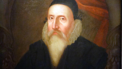 Retrato de John Dee, 1894, obra de un artista desconocido. John Dee (13 de julio de 1527 - 1608 o 1609) fue matemático, astrónomo, astrólogo, ocultista, imperialista y consejero de la reina Isabel I.