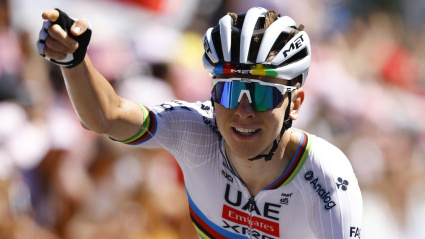 Tadej Pogacar ha conseguido en Hautacam su tercera victoria en lo que va de Tour.