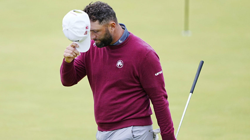 Jon Rahm terminando su ronda del British Open