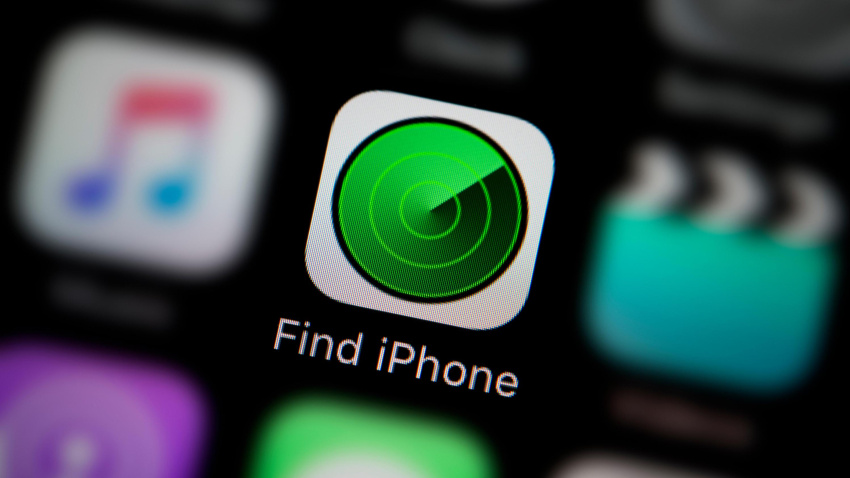 Icono de "Buscar mi iPhone" en la pantalla de un teléfono móvil