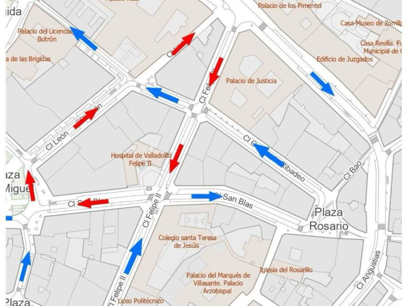 Plano de la reordenación que se llevará a cabo