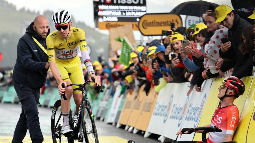 Arensman y Pogacar, a la conclusión de la 19ª etapa del Tour de Francia