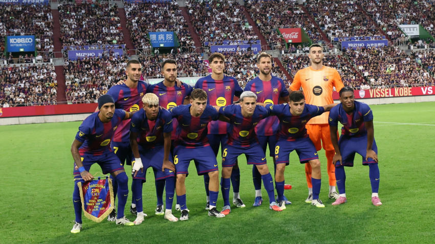Once inicial del FC Barcelona ante el Vissel Kobe
