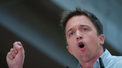 Íñigo Errejón durante un mitin