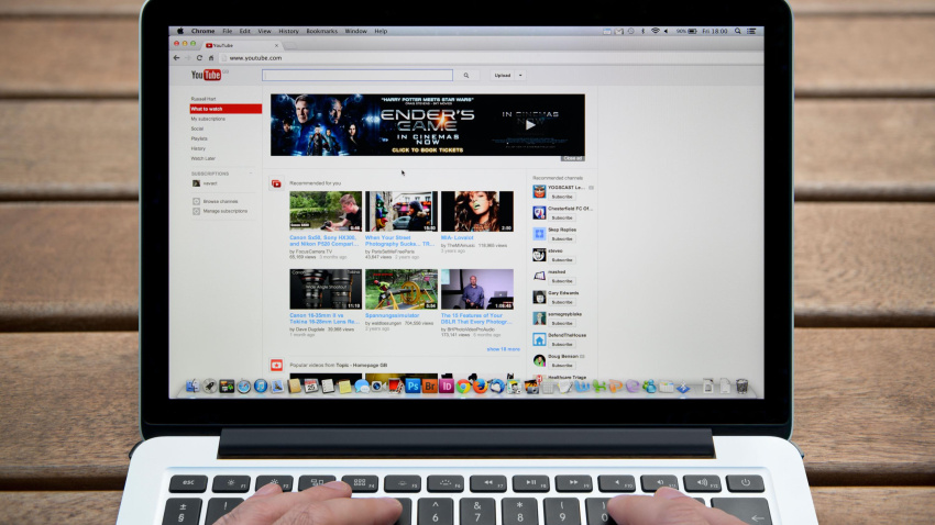 YouTube desde su página web