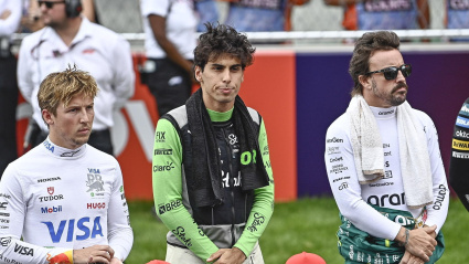 ( Racing Bulls) Liam Lawson de Nueva Zelanda, (Sauber)Gabriel Bortoleto de Brasil y ( Aston Martin) Fernando Alonso de España