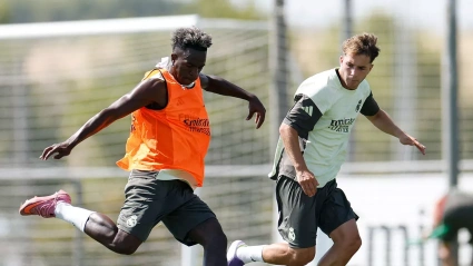 Vinicius Júnior, en un entrenamiento del Real Madrid