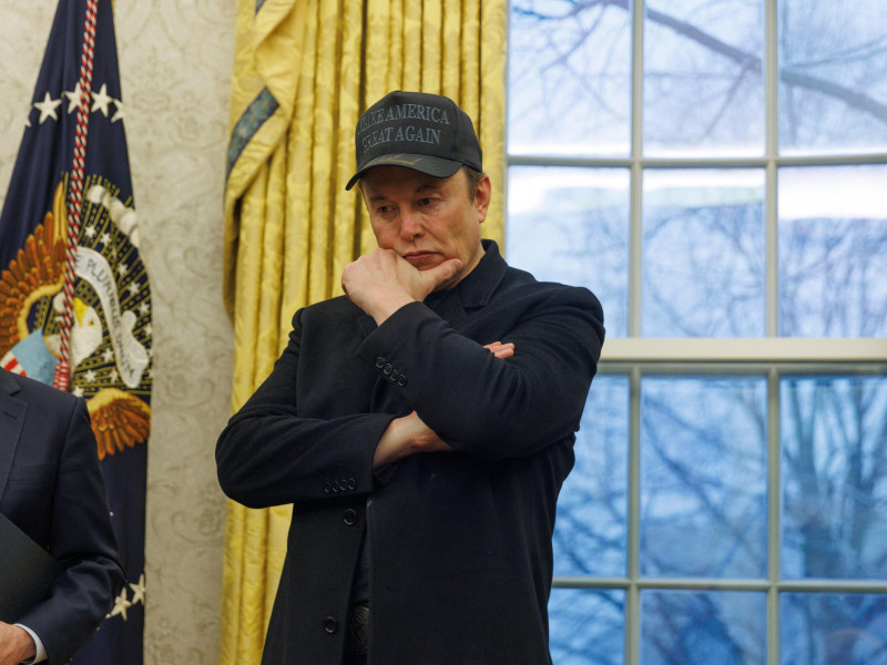 Elon Musk en la Casa Blanca el 11 de febrero de 2025