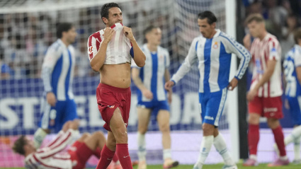 Koke Resurrección, del Atlético de Madrid, durante el partido de la primera jornada de LaLiga que RCD Espanyol y Atlético de Madrid juegan este domingo en el RCDE Stadium