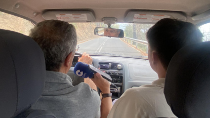Israel Remuiñán recorriendo la España arrasada por los incendios en coche
