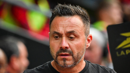 De Zerbi en un partido con el Olympique de Marsella