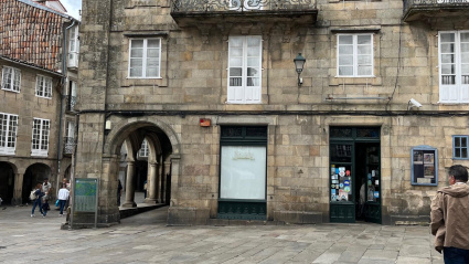 Esquina de la rúa do Vilar desde la Praza do Toural